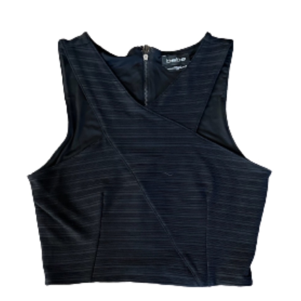 Bebe crop top with zipper in the back